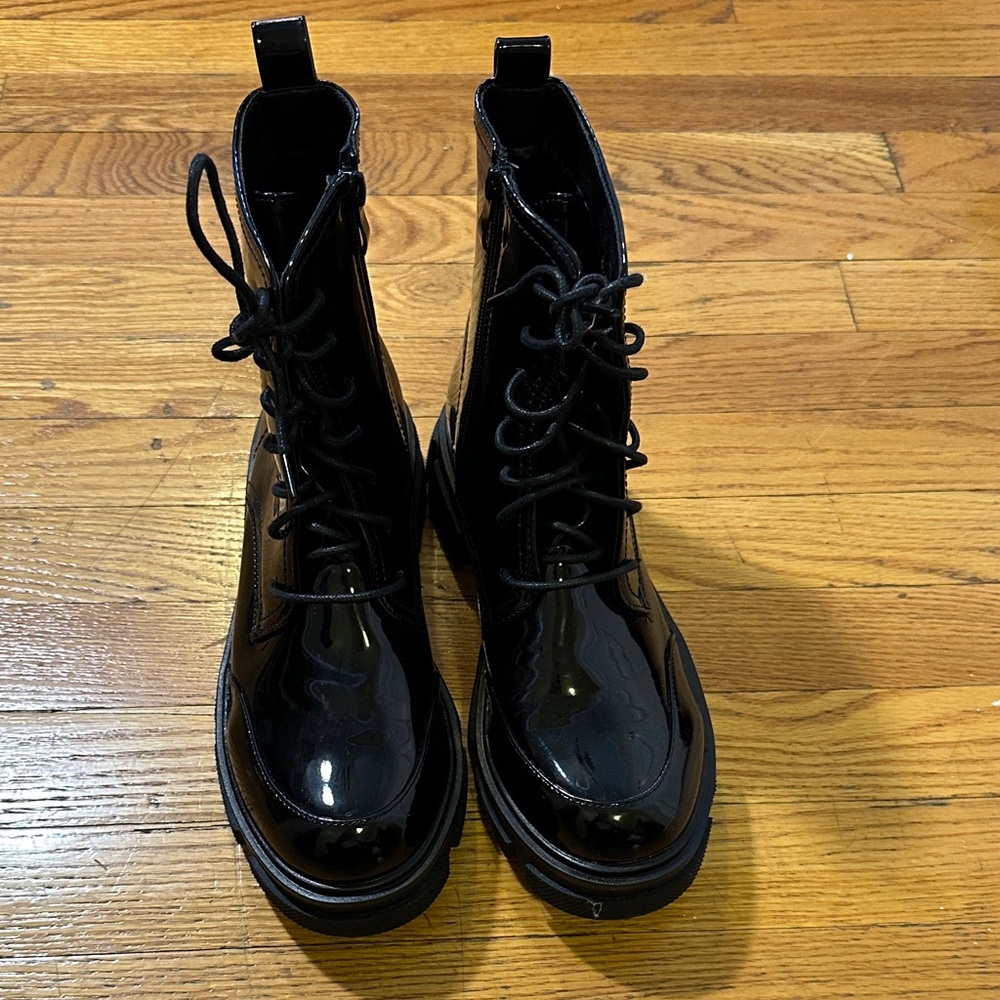 Lady Godiva Women's Black Combat Boots sz 10